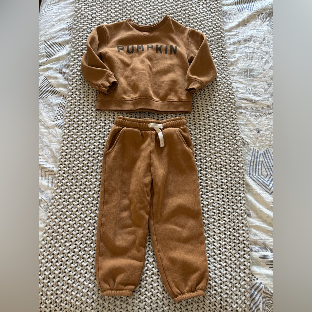 Pumpkin Kids Brown Jogger Set